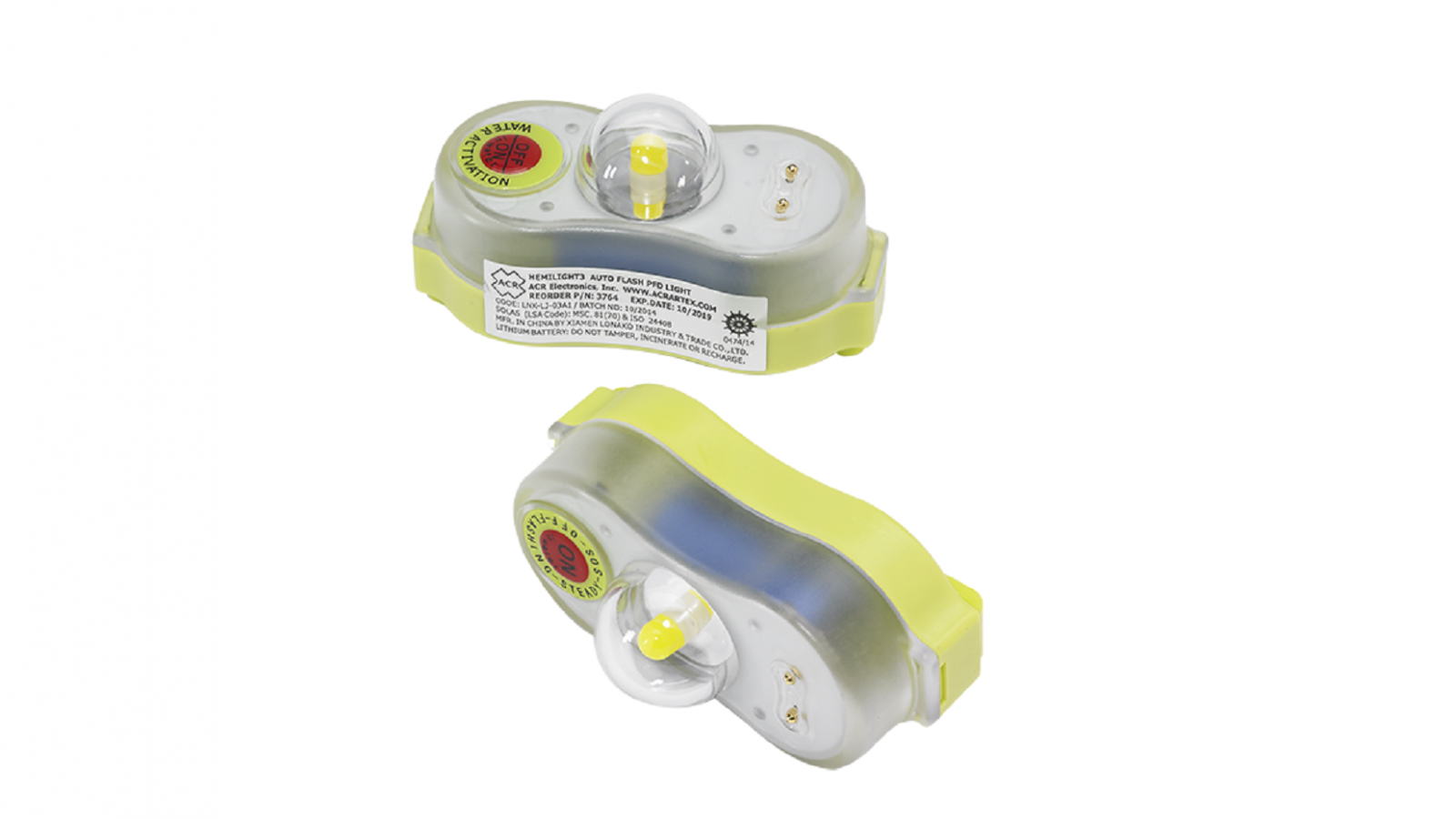 acr 3764 HemiLight 3 - Localizador automático de Supervivencia, Color Amarillo